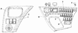 Выключатели на щитке/Rocker Switch Subassembly 3750A-C0100