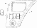 Заглушка клавишных включателей на щитке/Switch Blanking Cover Subassembly - Rocker Switch 3751Y-C0100