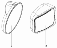 Зеркало нижнего вида/Lower Mirror Subassembly 8219A-C0101