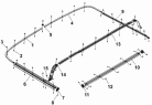 Направляющая шторки/Window Curtain Sliding Rail Subassembly 8205B-C0100