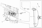 Левый стеклоподъемник в сборе/Left Glass Lifter Subassembly 6104A-C0100