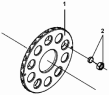 Гайки и защитный колпак переднего колеса 3103B-T0501