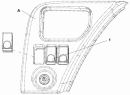 Заглушка клавишных выключателей на щитке 3751Y-C0100