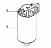 Установка топливного фильтра/Fuel Primary Filter Installation Subassembly 1105B-T0400