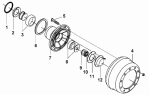 Гайка переднего колеса/Front Wheel Nut & Footrest Ring Subassembly 3103B-T0500