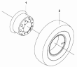 Гайка заднего колеса/Rear Wheel Nut Subassembly 3104B4-ZB3