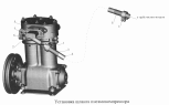 Установка шланга пневмокомпрессора