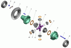 Редуктор среднего моста. Дифференциал