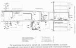 Расположение разъемов и элементов электрооборудования на шасси автомобилей-самосвалов с трехсторонней разгрузкой и ходоуменьшителем