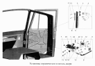 Установка ограничителя и петель двери