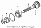 Вал первичный коробки передач 142.1701025