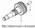 Вал первичный коробки передач с втулкой 152.1701027