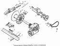 Тросоукладчик лебедки, барабан троса и поперечина 4310-4501010