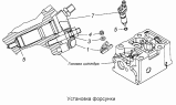 Установка форсунки 740.50-1112000