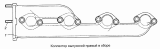Коллектор выпускной правый 7403.1008020