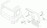 Заднее крыло кабины левое