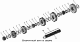 Вторичный вал в сборе
