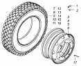Колесо 6,75x19,5 с шиной 4308-3101711
