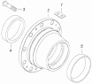 Ступица заднего колеса с болтами 6520-3104012
