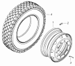 Колесо 9,00х22,5 алюминиевое с шиной 5460-3101711-65
