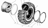 Колесо и шина на автомобили Урал-4320-1951-58, Урал-4320-0971-58, Урал-44202-0511-58