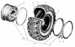 Колесо и шина на автомобиль Урал-4320-1151-59