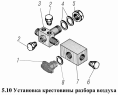 Установка крестовины разбора воздуха
