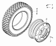 Колесо 6,75x19,5 с шиной 4308-3101711