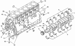 Блок цилиндров, вал коленчатый