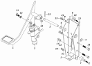 Педаль сцепления с кронштейном и главным цилиндром 4308-1602008