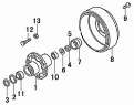 Передняя ступица/FRONT HUB AND ROTOR