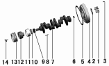 Коленчатый вал и маховик/CRANKSHAFT& FLYWHEEL ASSEMBLY