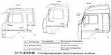 Установка маркировки светоотражающей на кабине 65115-8212180