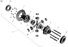 Редуктор заднего моста. Дифференциал 54323-2402010-040, 54323-2402010-640, 54321-2402010-10, 54321-2402010-610, 54236-2402010-10, 54326-2402010-610