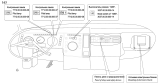 Расположение элементов электронных систем в кабине автомобиля МАЗ-551605 с прицепом