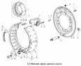 Рабочий тормоз среднего моста