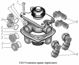 Установка крана тормозного