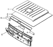 Панель передняя, крыша/CAB FRONT PANEL GRILLE, ROOF
