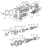 Коробка передач/Transmission assembly. Gearbox housing, a shaft and the intermediate shaft