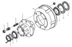 Задняя ступица и тормозной барабан/Rear wheel hub