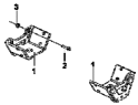 Задняя подвеска двигателя / Engine rear suspension group- vehicle frame 1001E-T0500