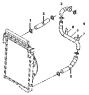 Впускная и выпускная труба радиатора / Radiator inlet and outlet water pipe group 1303A-T0400