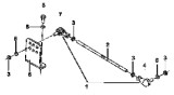 Тяга переключения передач / Shift control tension rod group-single rod 1703F-T0900