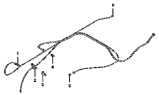 Трубопроводы переключения передач / Shift control pipe group-entire vehicle 1703U-T0101