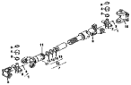 Карданный вал / Transmission shaft with splined spindle fork assembly 2202ZB7A-010