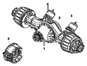 Задний мост / Rear axle system 2400010-T0405