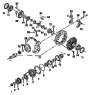 Главная передача заднего моста / Rear axle main reducing gear and bevel gear differential assembly 2402ZS01P-010