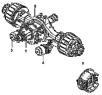Промежуточный мост / Intermediate axle system 2500010-T0405