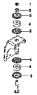 Верхний штифт и крепление амортизатора / Vibration damper upper pin and fastener 2901H1-05