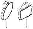 Зеркало нижнего вида / Lower viewing mirror group 8219A-C0101